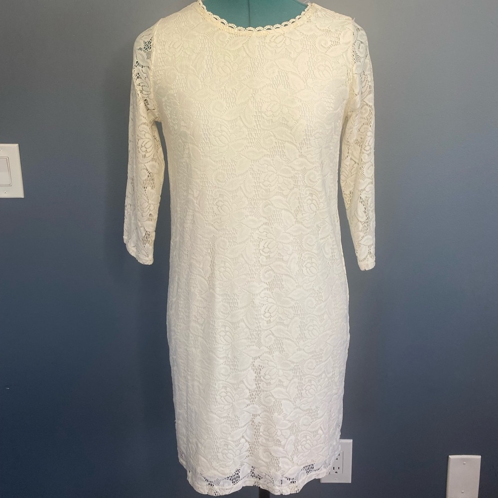 Cream lace dress from Forever 21 size S worn once